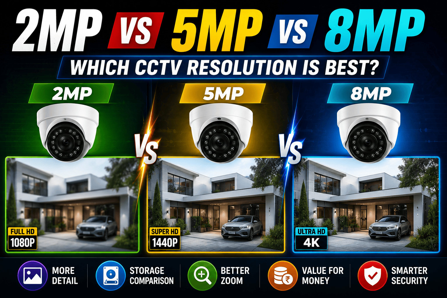 CCTV Camera Resolution Comparison Guide